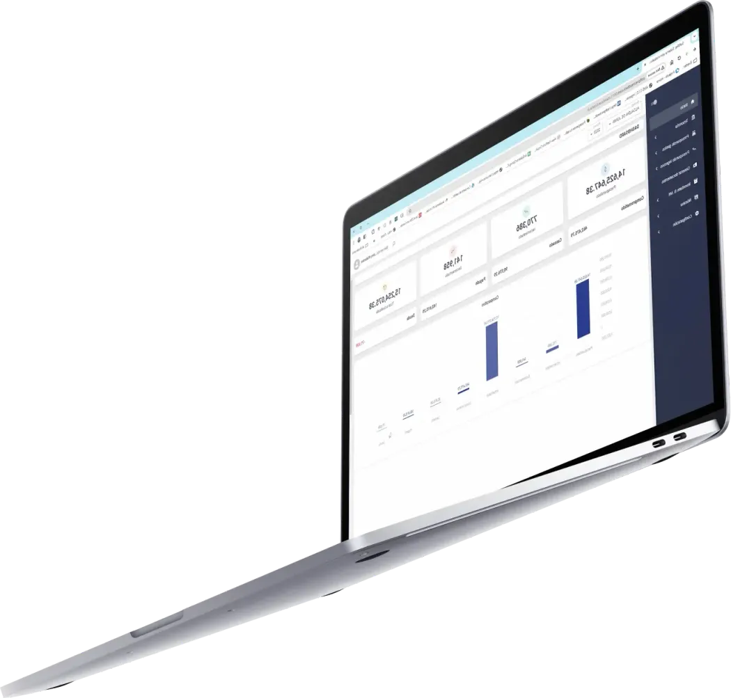 Imagen representando sistema en laptop